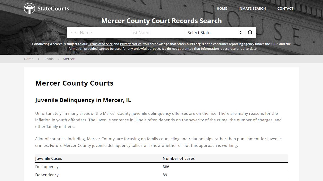 Mercer County, IL Courts - Records & Cases - StateCourts